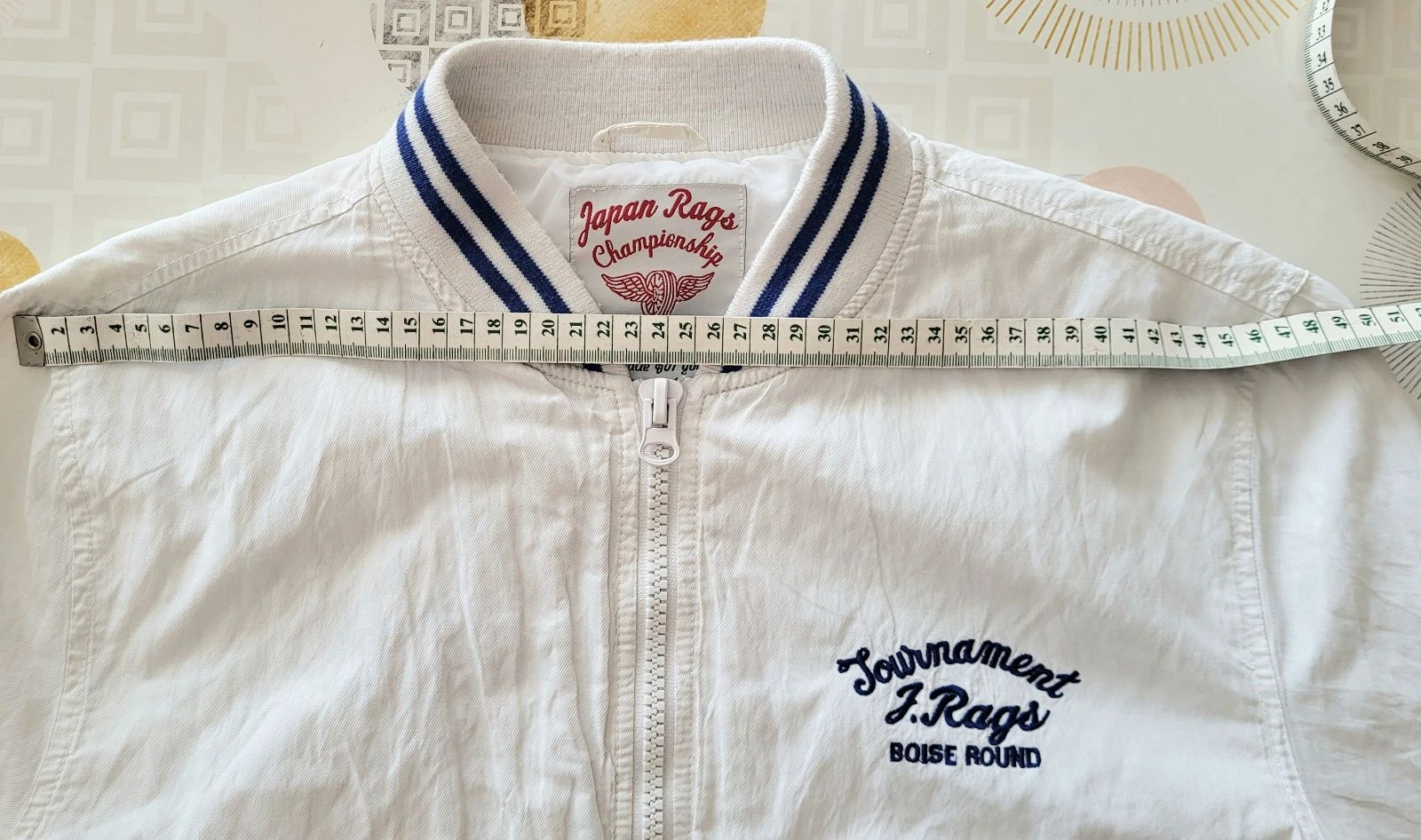 Japan Rags Champion ship Veste/Blouson Teddy TM/TFr38-Branco-Corte reto em OT – photo 8